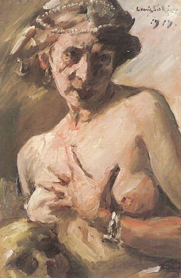 Lovis Corinth Magdalena mit Perlenkette im Haar France oil painting art